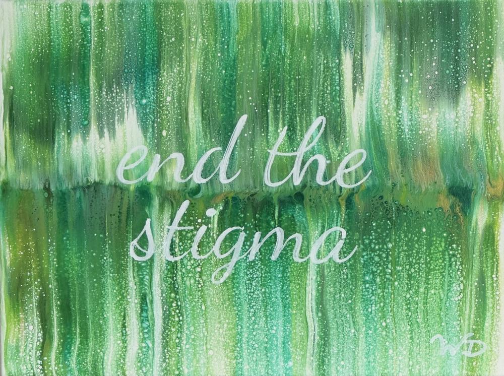 End The Stigma by Wendy Delfosse | Fluid Acrylic on Canvas | Art Box Gallery | St. Augustine, FL