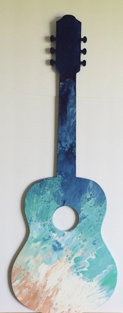 Beach Guitar 1 by Wendy Delfosse
