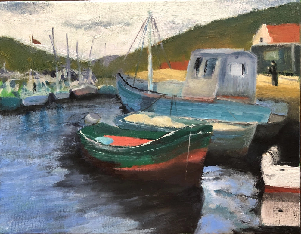 Harbor Boats by Janet Gallagher