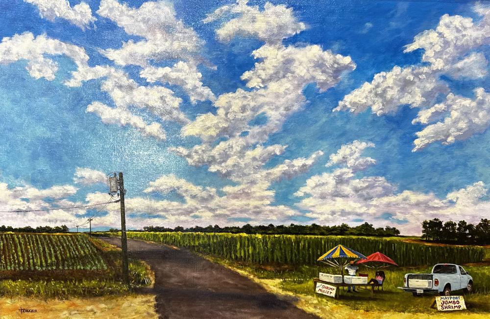 Shrimp and Grits by Tom Crocker | Oil on Canvas | Art Box Gallery | St. Augustine, FL