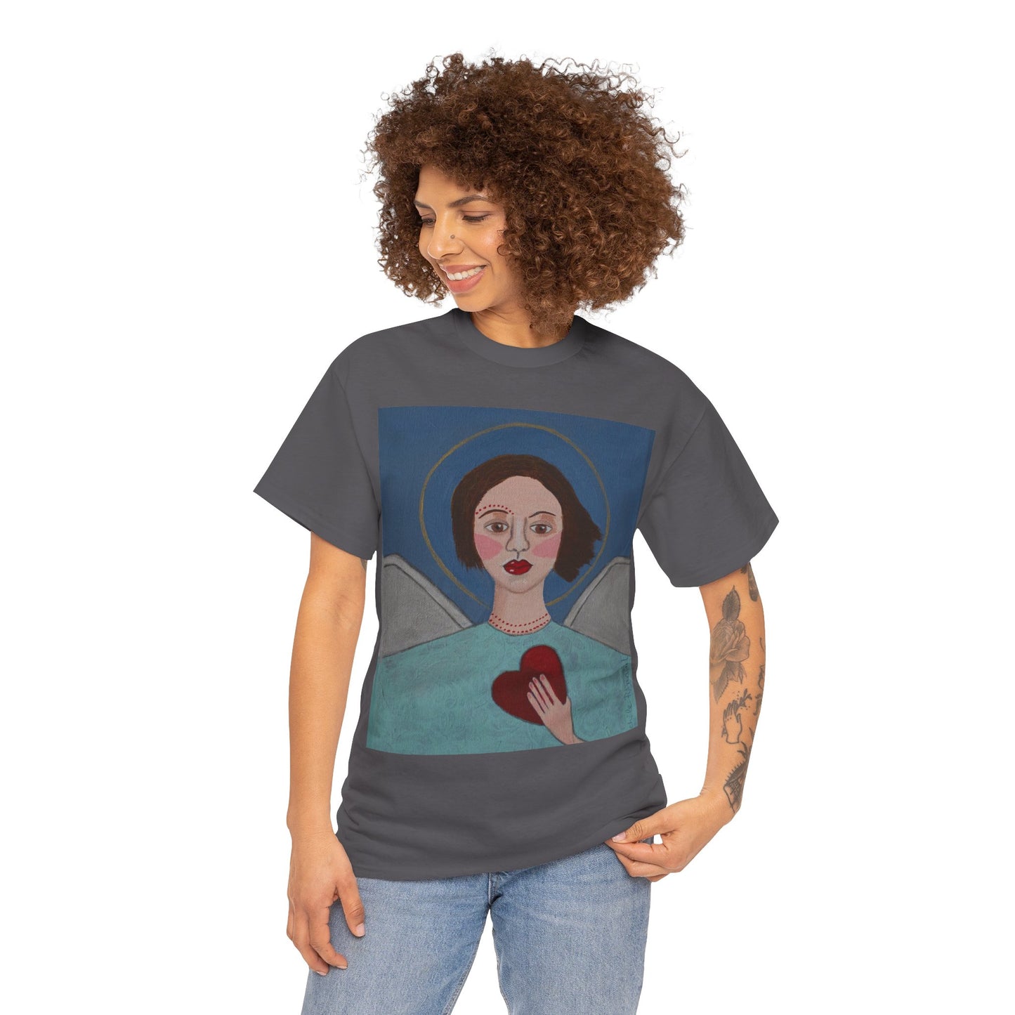 "Angel" Artistry in Threads Series T-Shirt | March 2024 Collection - Printify - Art Box Gallery