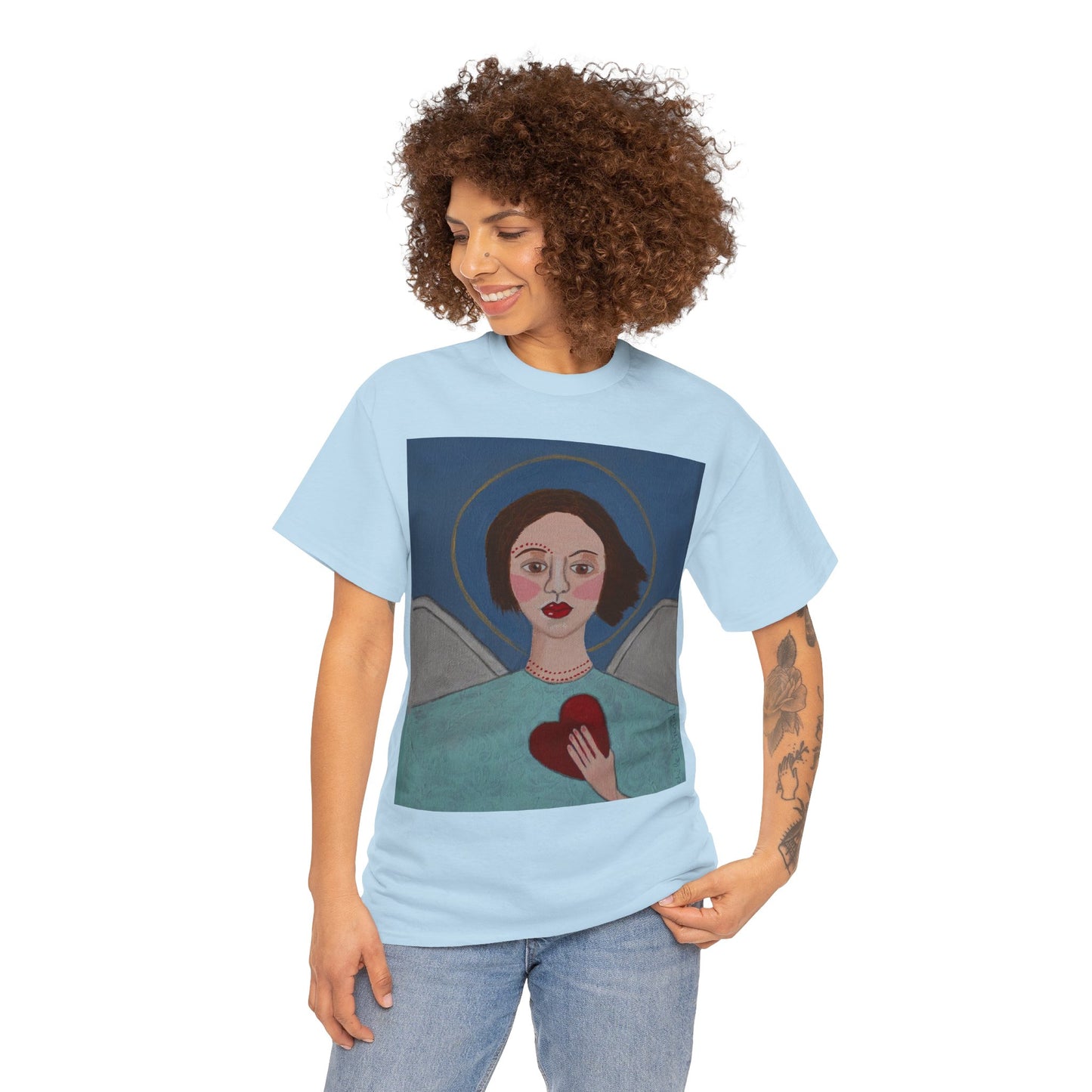 Art Box Gallery "Angel" Artistry in Threads Series T-Shirt | March 2024 Collection Printify Artistry in Threads Men's Clothing Michéle Renaud T-shirts Unisex Women's Clothing