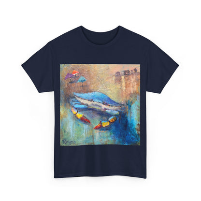 "Blue Crab" Artistry in Threads Series T-Shirt | August 2024 Collection - Printify - Art Box Gallery