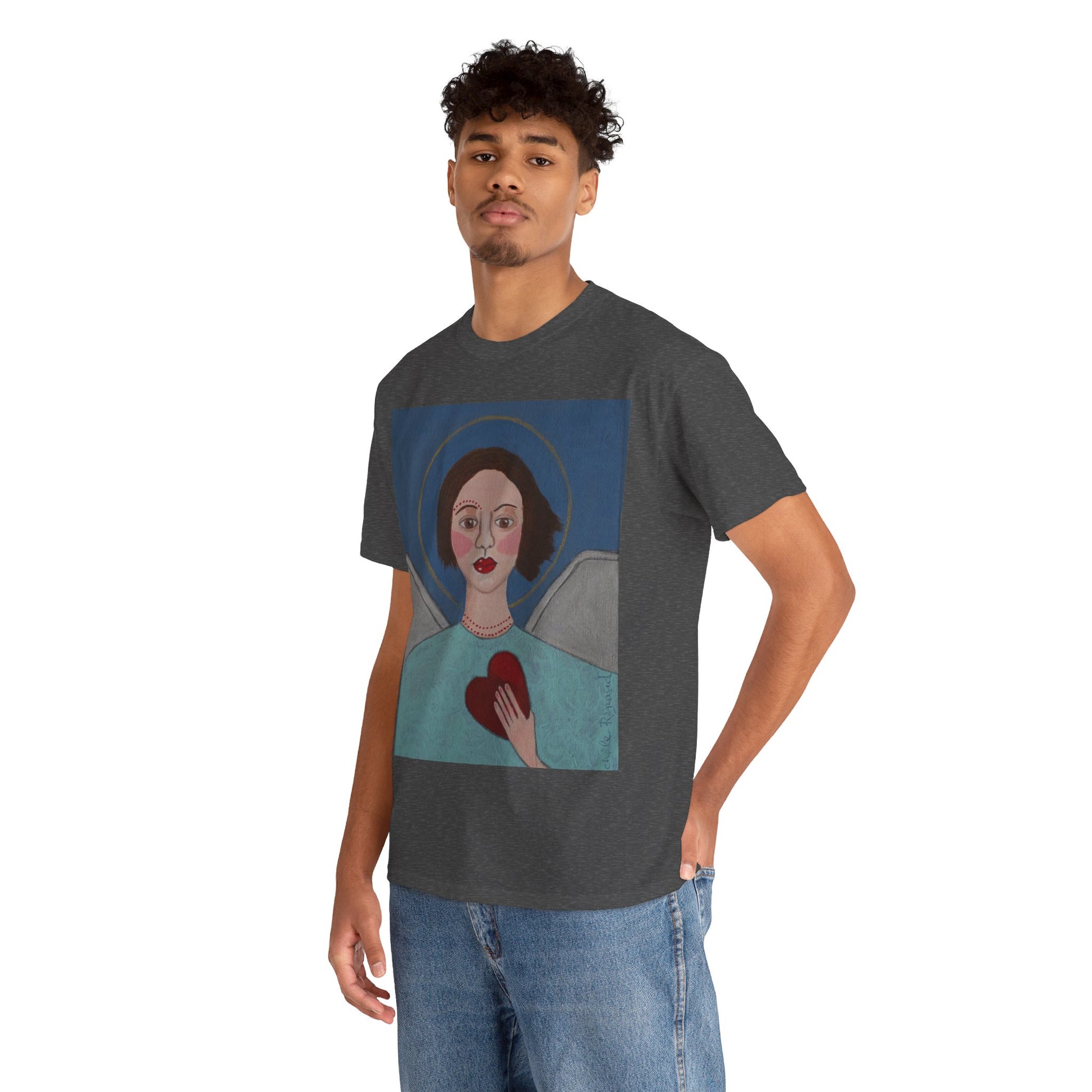 Art Box Gallery "Angel" Artistry in Threads Series T-Shirt | March 2024 Collection Printify Artistry in Threads Men's Clothing Michéle Renaud T-shirts Unisex Women's Clothing