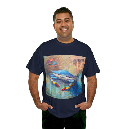 "Blue Crab" Artistry in Threads Series T-Shirt | August 2024 Collection - Printify - Art Box Gallery