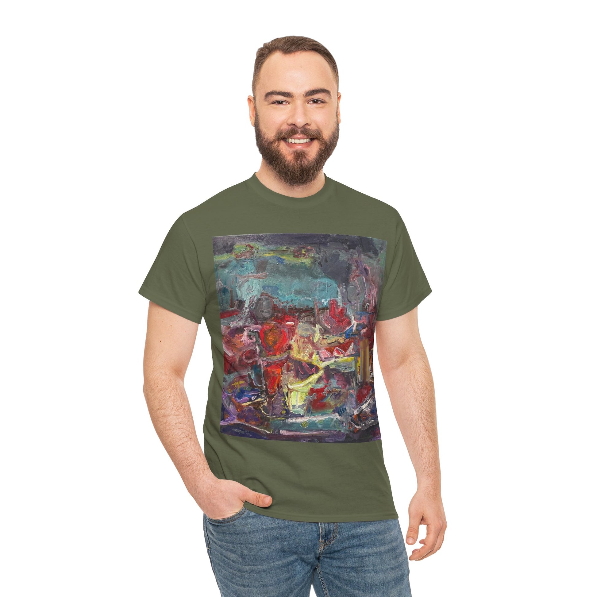 Art Box Gallery "All Alanis Wants" Artistry in Threads Series T-Shirt | April 2024 Collection Printify Artistry in Threads Larry Spear Men's Clothing T-shirts Unisex Women's Clothing