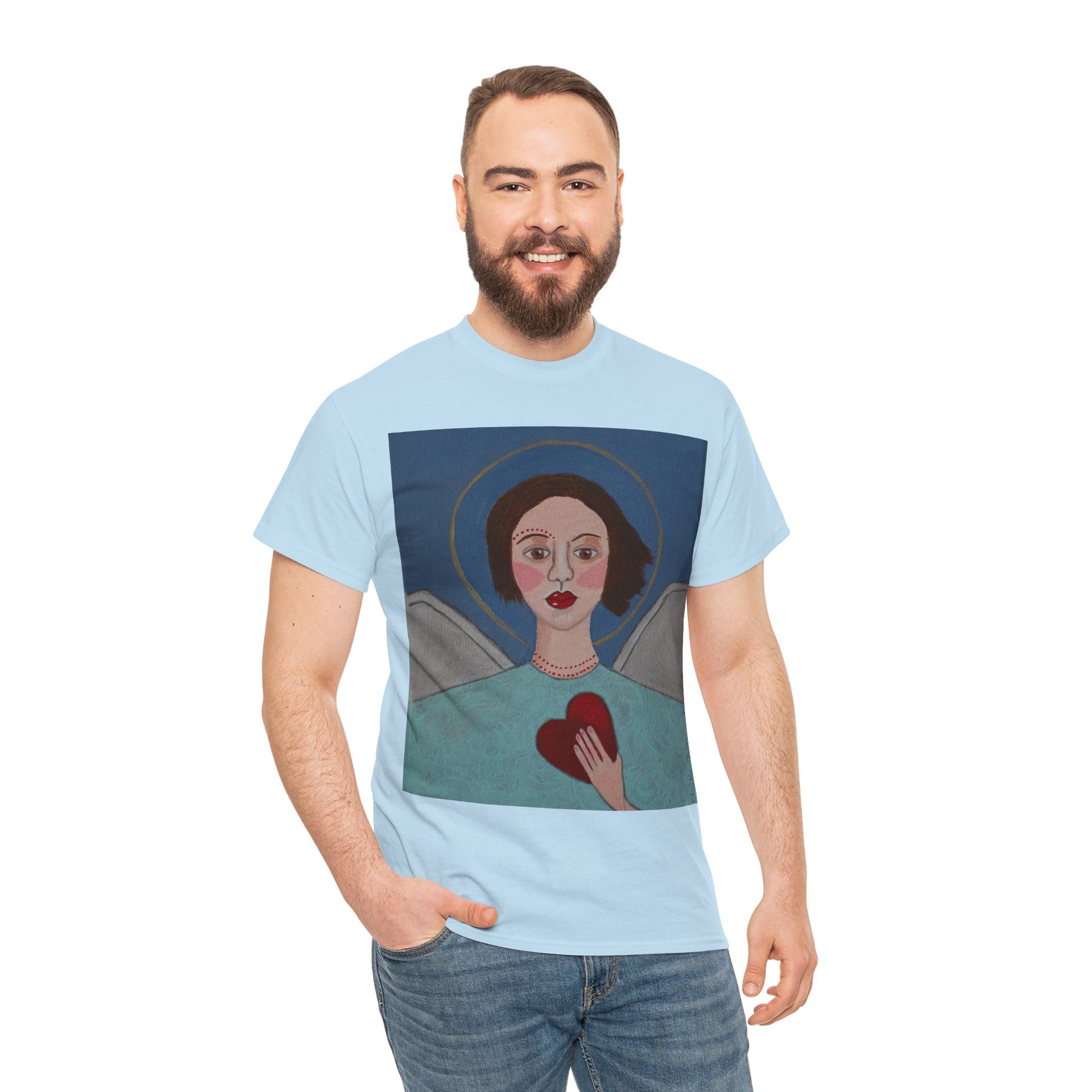 Art Box Gallery "Angel" Artistry in Threads Series T-Shirt | March 2024 Collection Printify Artistry in Threads Men's Clothing Michéle Renaud T-shirts Unisex Women's Clothing