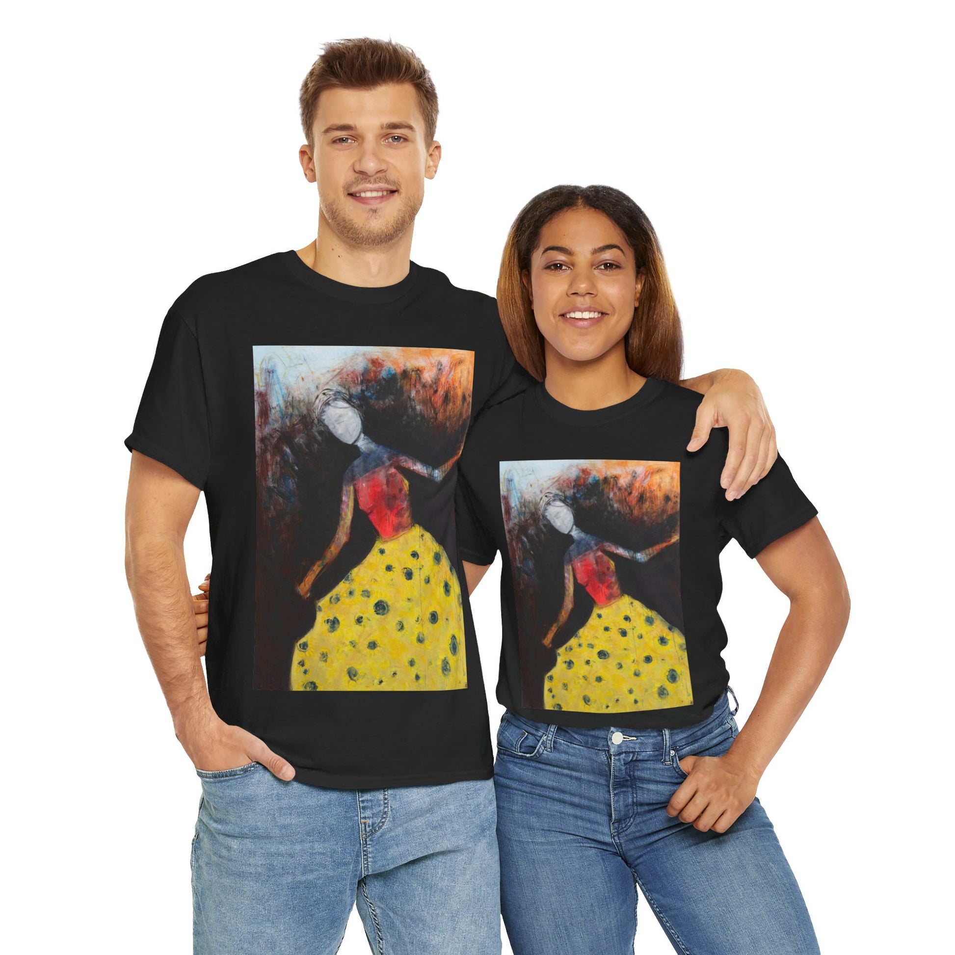 Art Box Gallery "The Dancer" Artistry in Threads Series T-Shirt | April 2024 Collection Printify Artistry in Threads DB Lowden Men's Clothing T-shirts Unisex Women's Clothing