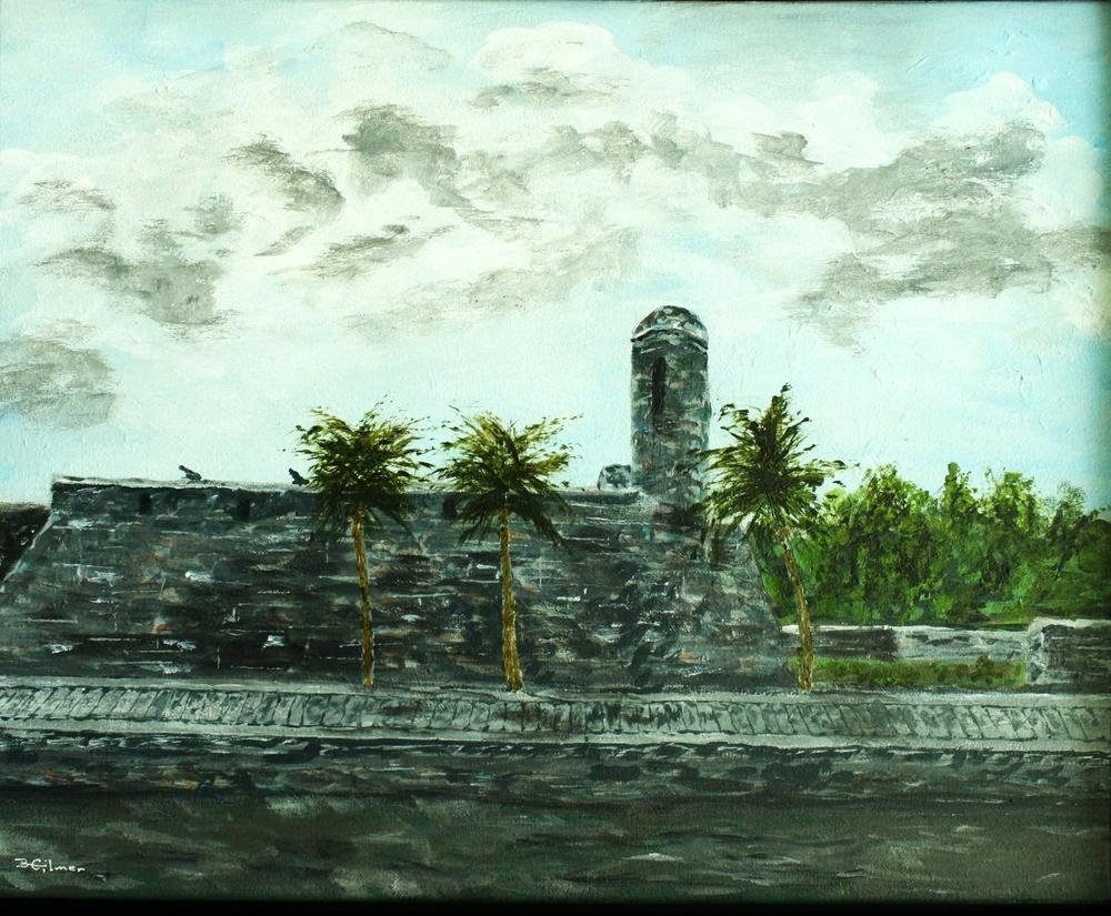 Castillo de San Marcos by Bob Gilmer | Acrylic on Canvas | Art Box Gallery | St. Augustine, FL