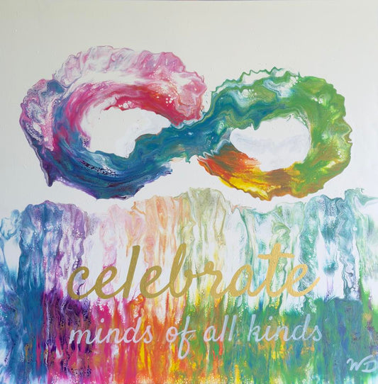 Celebrate Minds of All Kinds by Wendy Delfosse | Fluid Acrylic on Canvas | Art Box Gallery | St. Augustine, FL