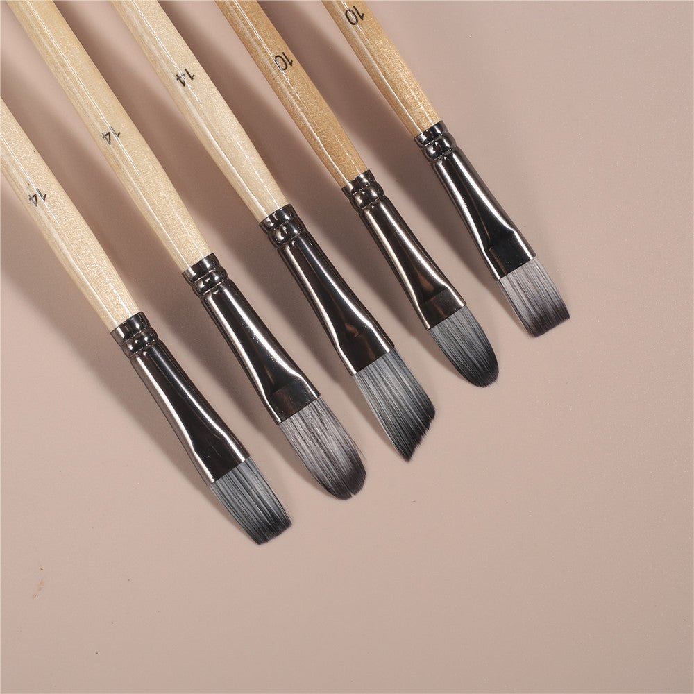 24 - Piece Premium Wooden Paint Brush Set - Art Box Gallery - Art Box Gallery