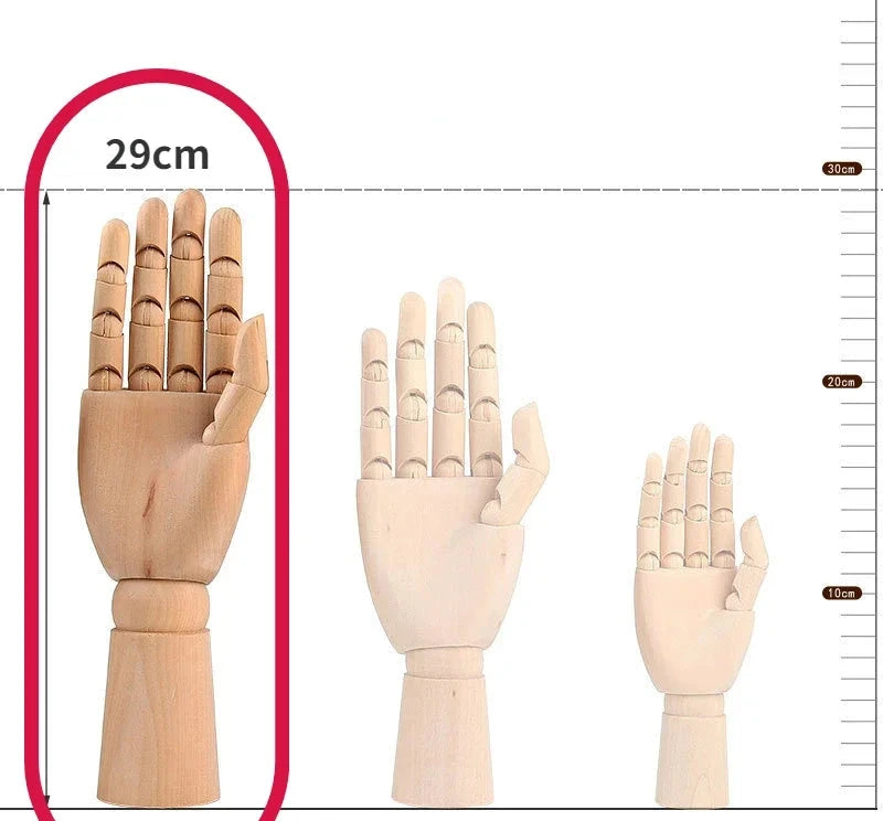 29 cm wooden hand figurine