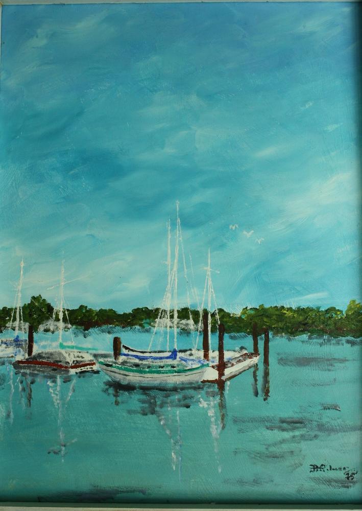 Windless Morning by Bob Gilmer | Acrylic on Wood | Art Box Gallery | St. Augustine, FL