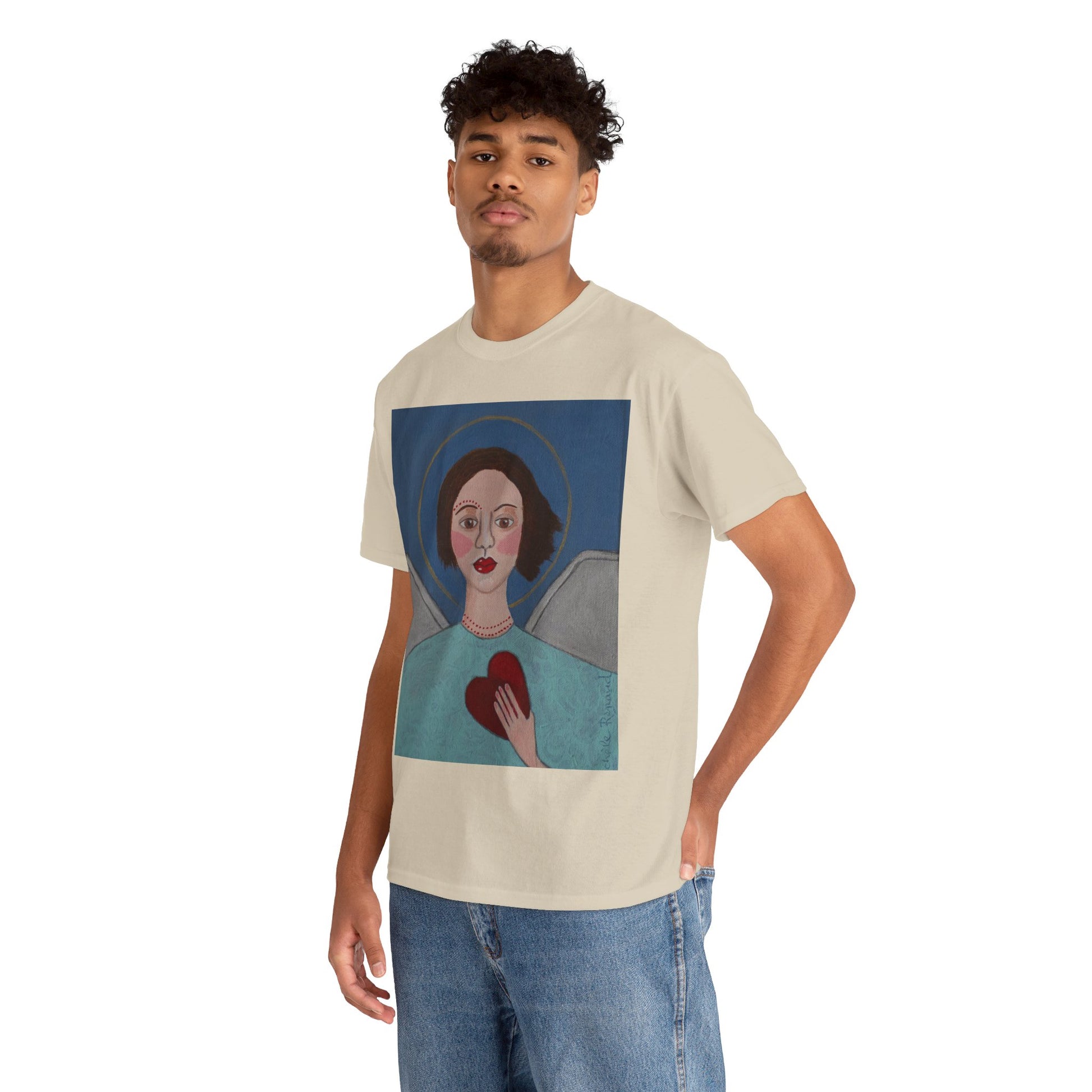 Art Box Gallery "Angel" Artistry in Threads Series T-Shirt | March 2024 Collection Printify Artistry in Threads Men's Clothing Michéle Renaud T-shirts Unisex Women's Clothing