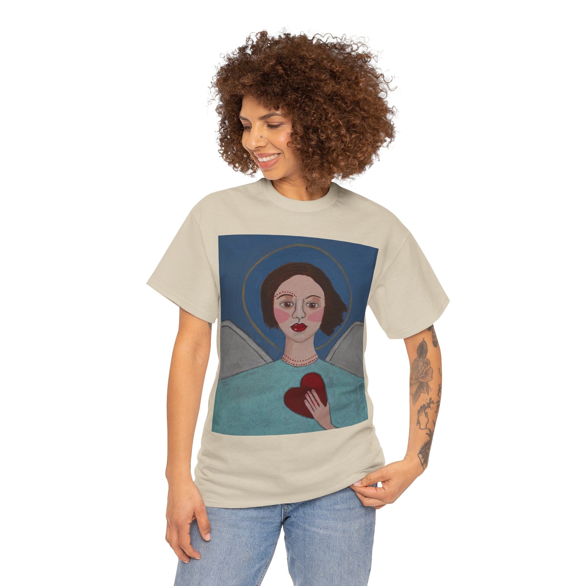 "Angel" Artistry in Threads Series T-Shirt | March 2024 Collection - Printify - Art Box Gallery