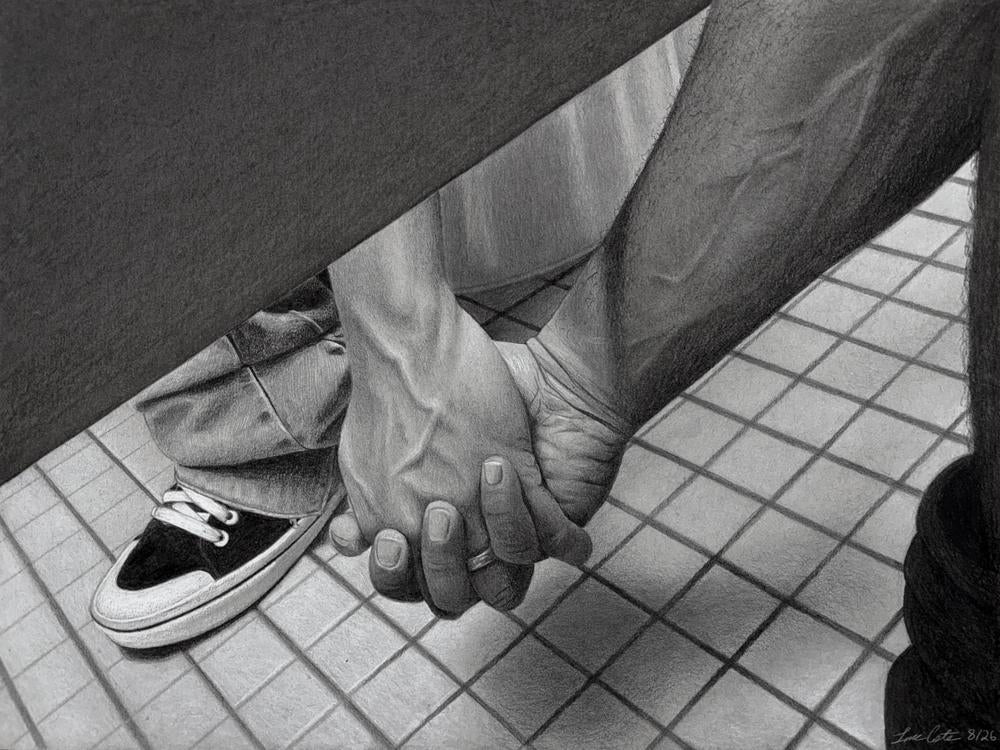 Outreach by Luke Cote | Charcoal on 100% Recycled Acid-Free Heavyweight Toned Paper | Art Box Gallery | St. Augustine, FL