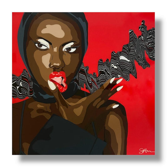 Warning… High-Voltage Ahead by Stephanie Hansen | Resin on Cradled hardboard | Art Box Gallery | St. Augustine, FL