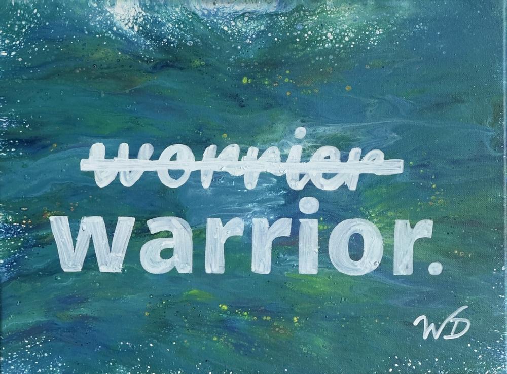 Warrior by Wendy Delfosse | Fluid Acrylic on Canvas | Art Box Gallery | St. Augustine, FL