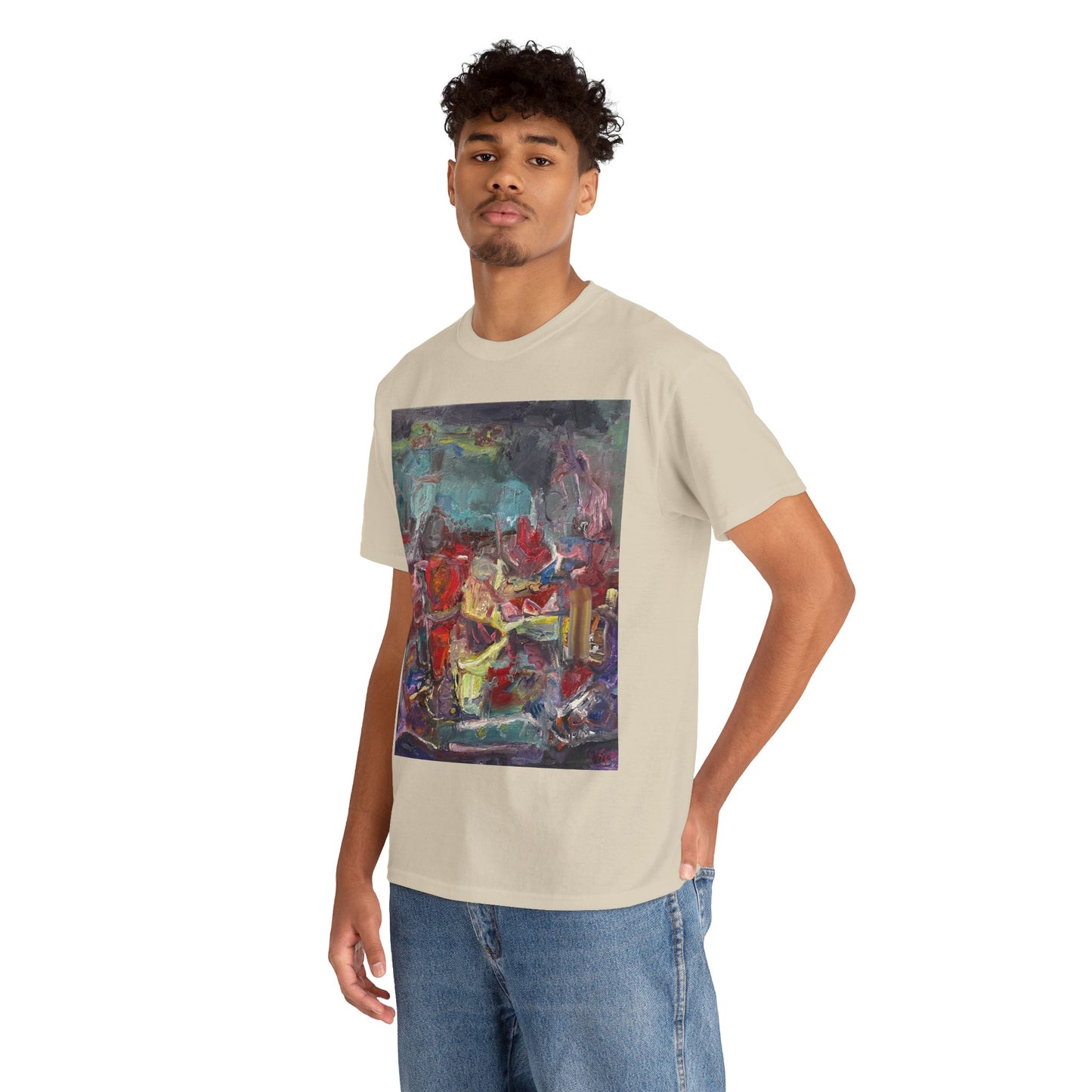 Art Box Gallery "All Alanis Wants" Artistry in Threads Series T-Shirt | April 2024 Collection Printify Artistry in Threads Larry Spear Men's Clothing T-shirts Unisex Women's Clothing