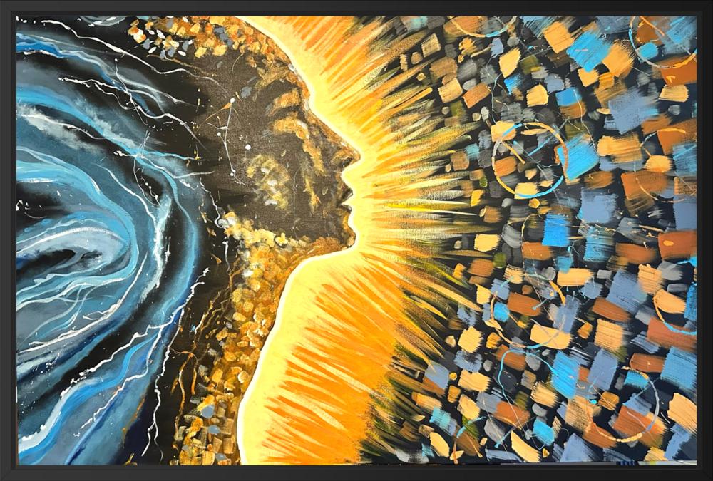 Back to the Coma Cluster by Robert Holmes | Acrylic on Canvas | Art Box Gallery | St. Augustine, FL