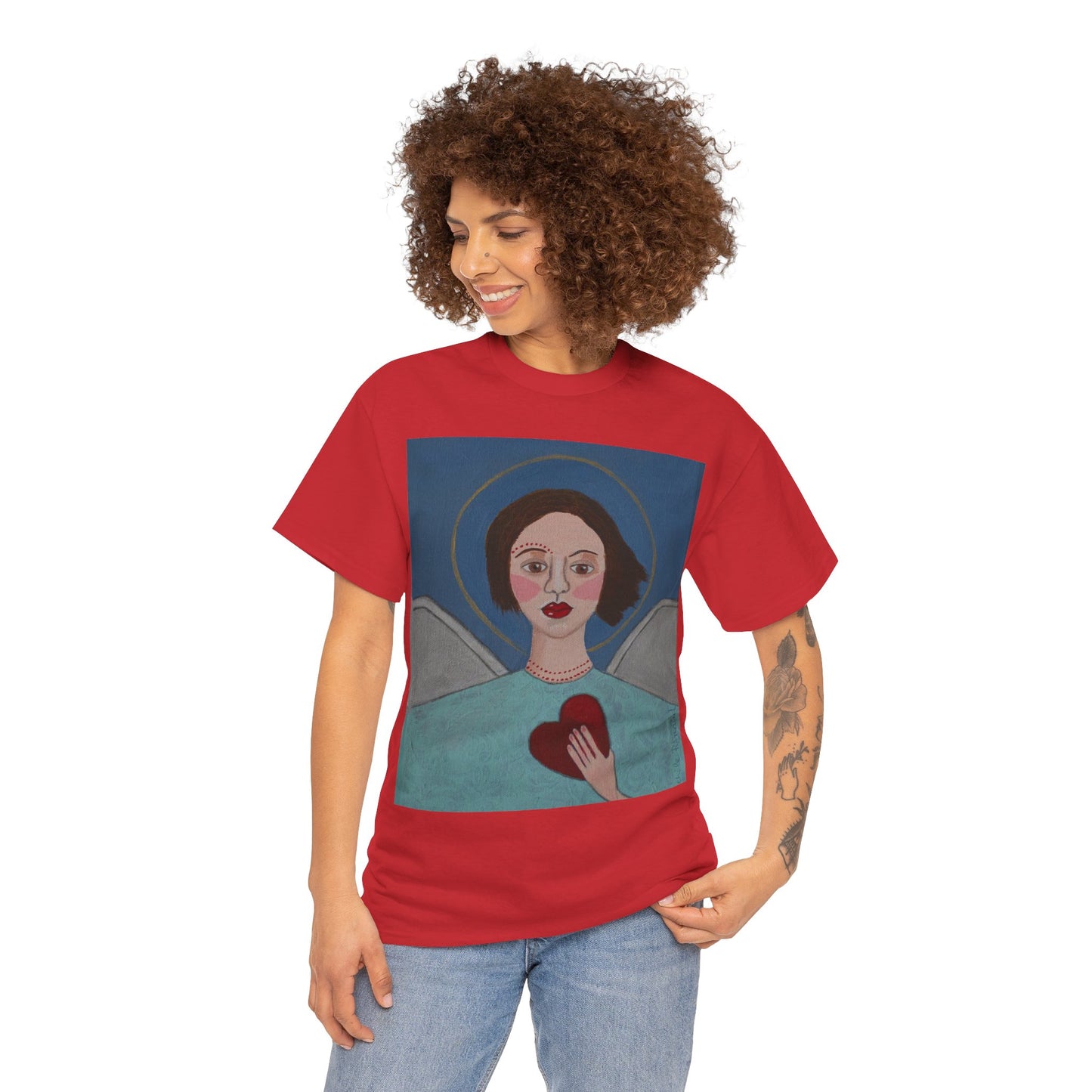 Art Box Gallery "Angel" Artistry in Threads Series T-Shirt | March 2024 Collection Printify Artistry in Threads Men's Clothing Michéle Renaud T-shirts Unisex Women's Clothing