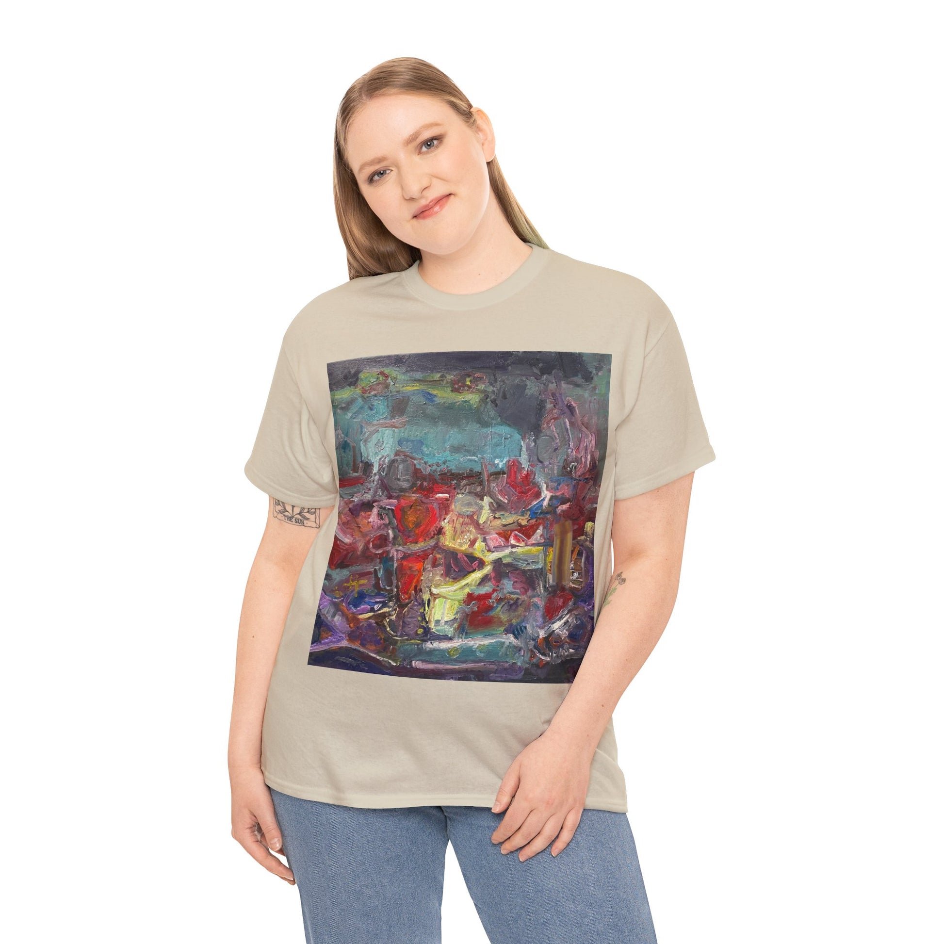 Art Box Gallery "All Alanis Wants" Artistry in Threads Series T-Shirt | April 2024 Collection Printify Artistry in Threads Larry Spear Men's Clothing T-shirts Unisex Women's Clothing