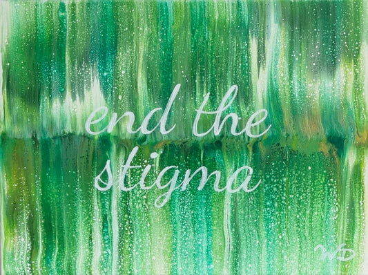 End The Stigma by Wendy Delfosse | Fluid Acrylic on Canvas | Art Box Gallery | St. Augustine, FL