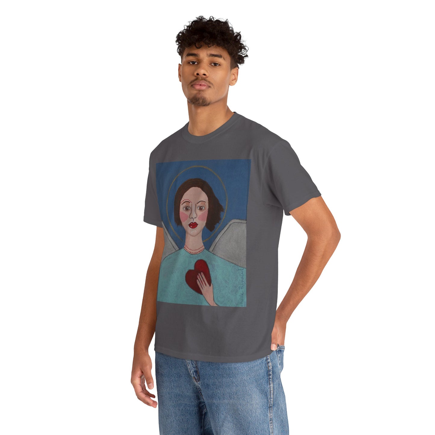 Art Box Gallery "Angel" Artistry in Threads Series T-Shirt | March 2024 Collection Printify Artistry in Threads Men's Clothing Michéle Renaud T-shirts Unisex Women's Clothing