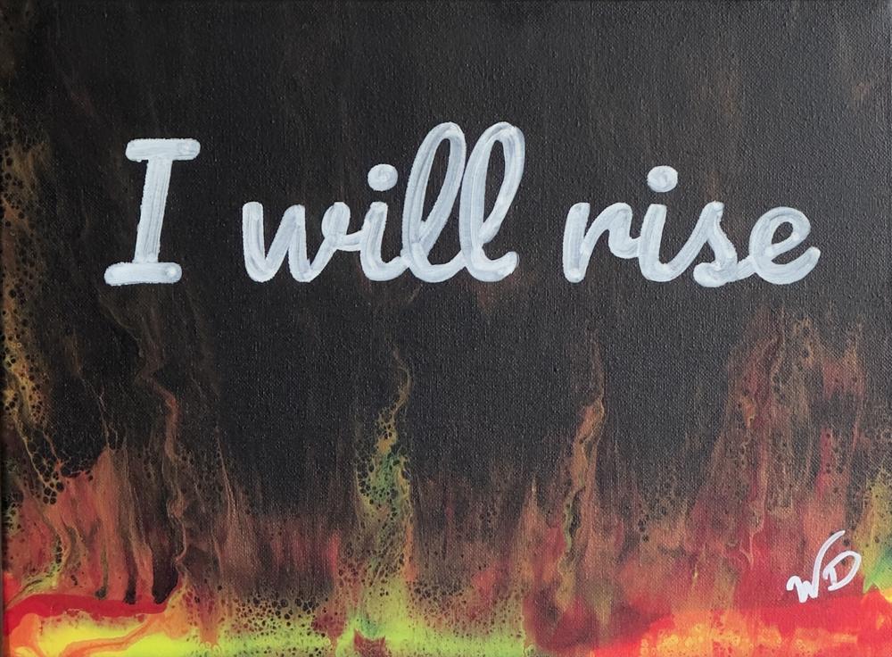 I Will Rise by Wendy Delfosse | Fluid Acrylic on Canvas | Art Box Gallery | St. Augustine, FL