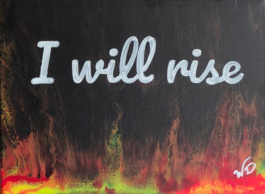 I Will Rise by Wendy Delfosse | Fluid Acrylic on Canvas | Art Box Gallery | St. Augustine, FL