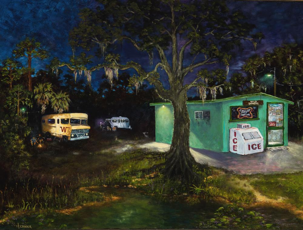 Crescent Beach RV by Tom Crocker | Oil on Canvas | Art Box Gallery | St. Augustine, FL