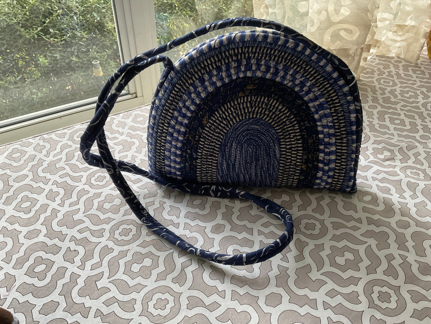 Blue Oval Crossbody Bag - Other - Janice Rossignol - Art Box Gallery