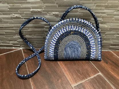 Blue Oval Crossbody Bag - Other - Janice Rossignol - Art Box Gallery