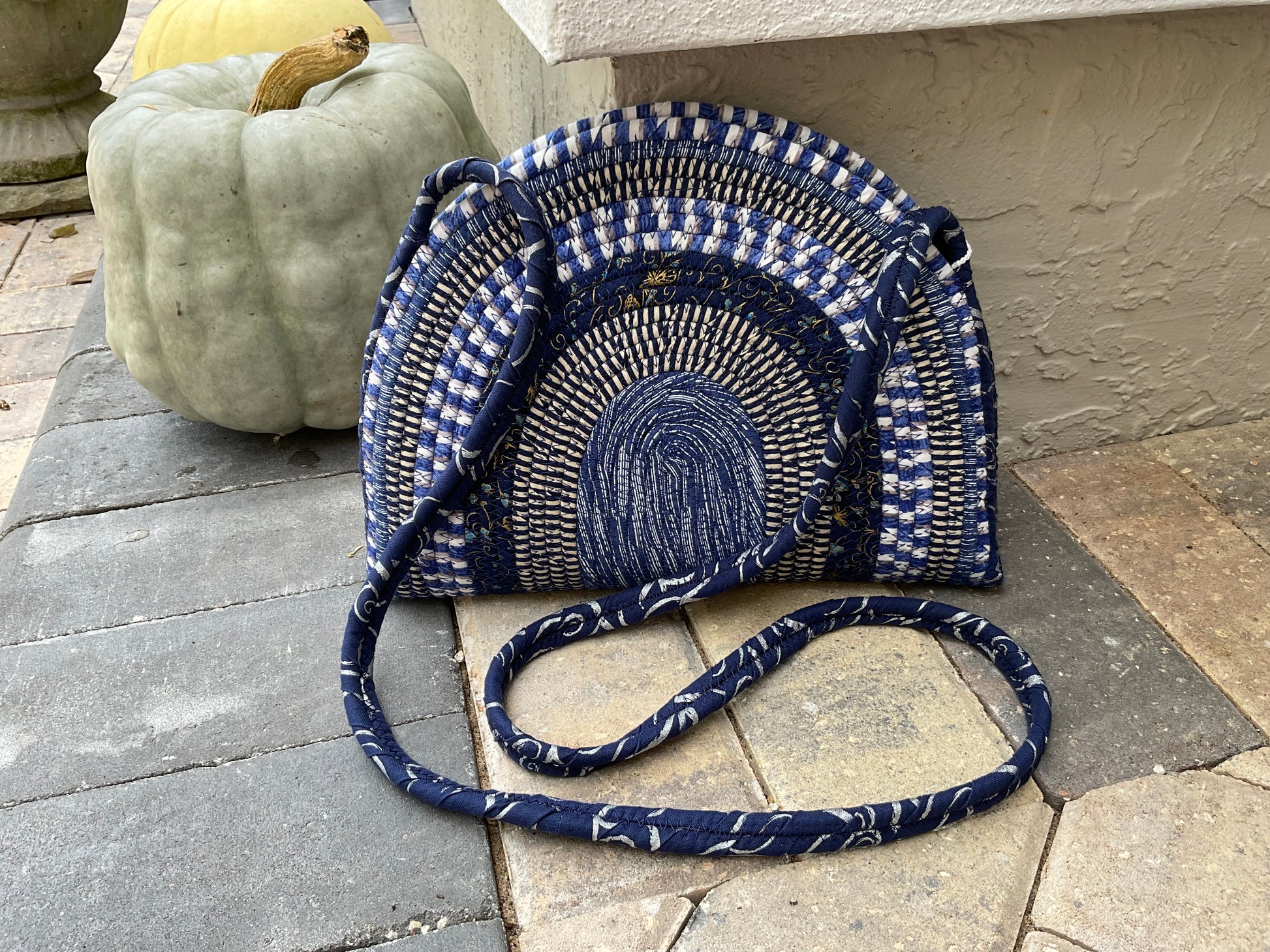 Blue Oval Crossbody Bag - Other - Janice Rossignol - Art Box Gallery