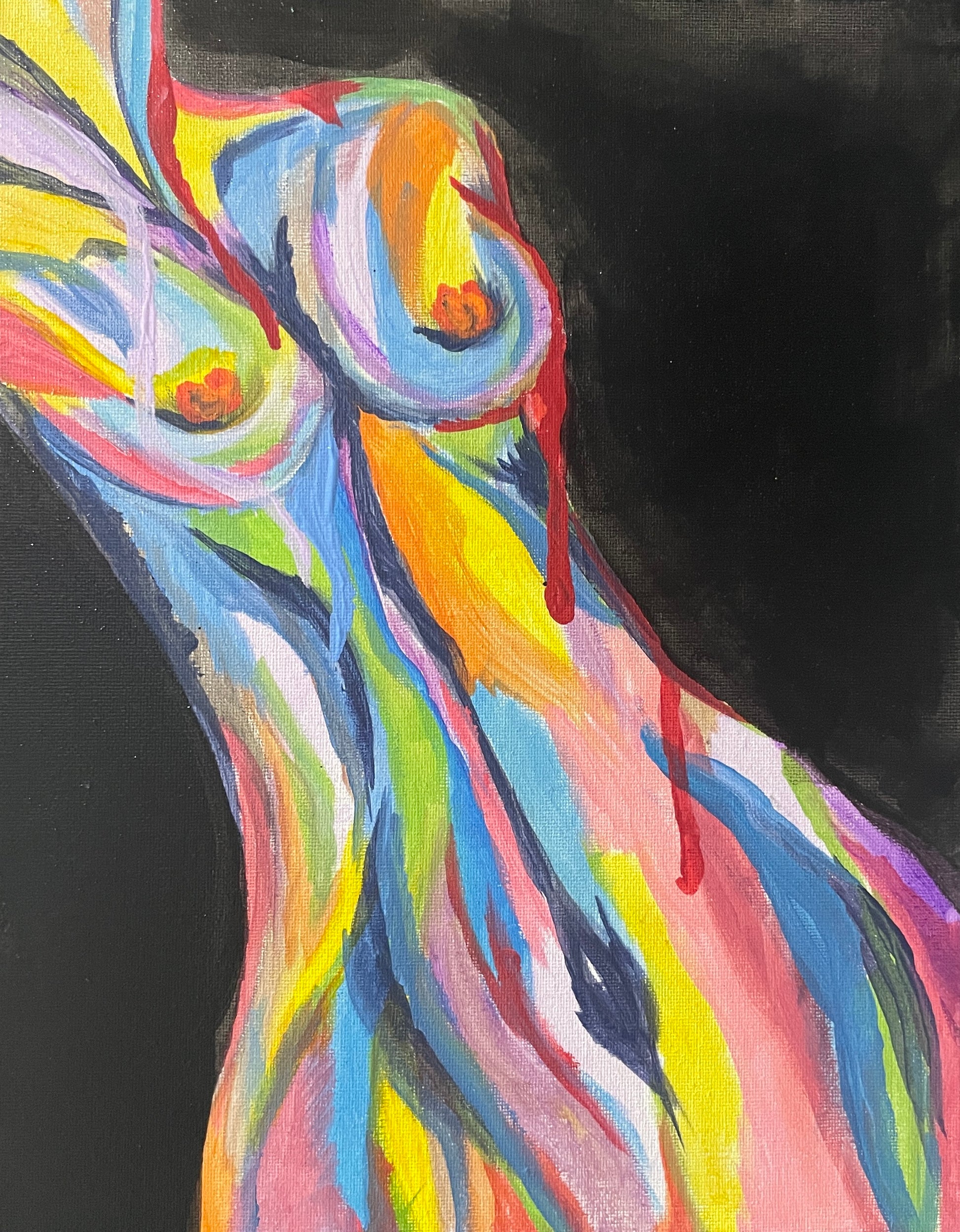 Colorful Expressions-Nude - Artwork - Makinley Dowler - Art Box Gallery