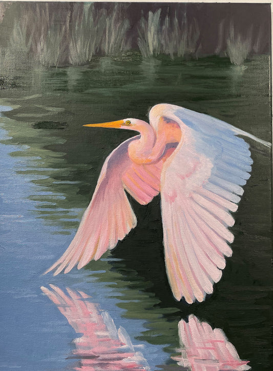 Art Box Gallery Egret Roy Willis Giclée Roy Willis