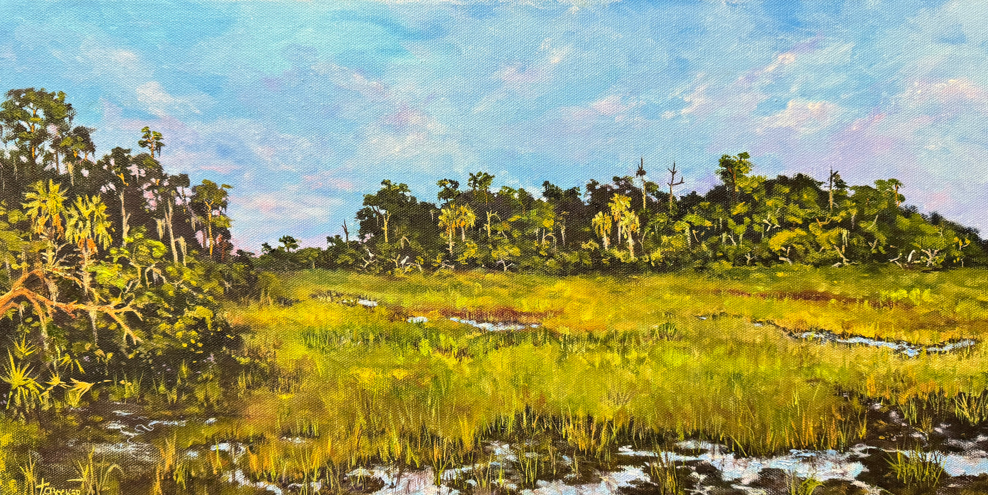 Art Box Gallery Fort Mose Morning Tom Crocker Oil St. Augustine Tom Crocker