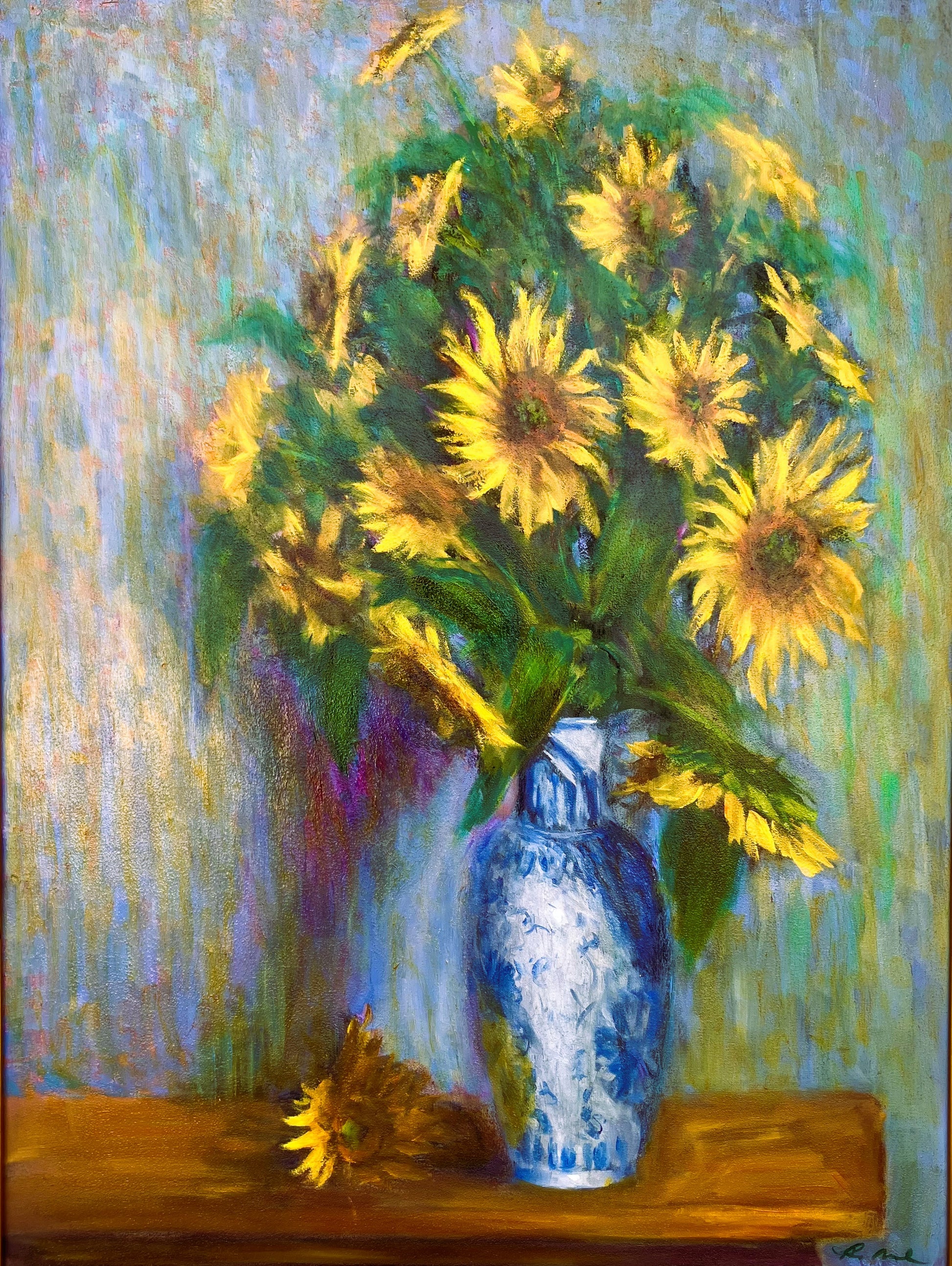 Art Box Gallery Sunflowers Alan Melson Alan Melson Oil