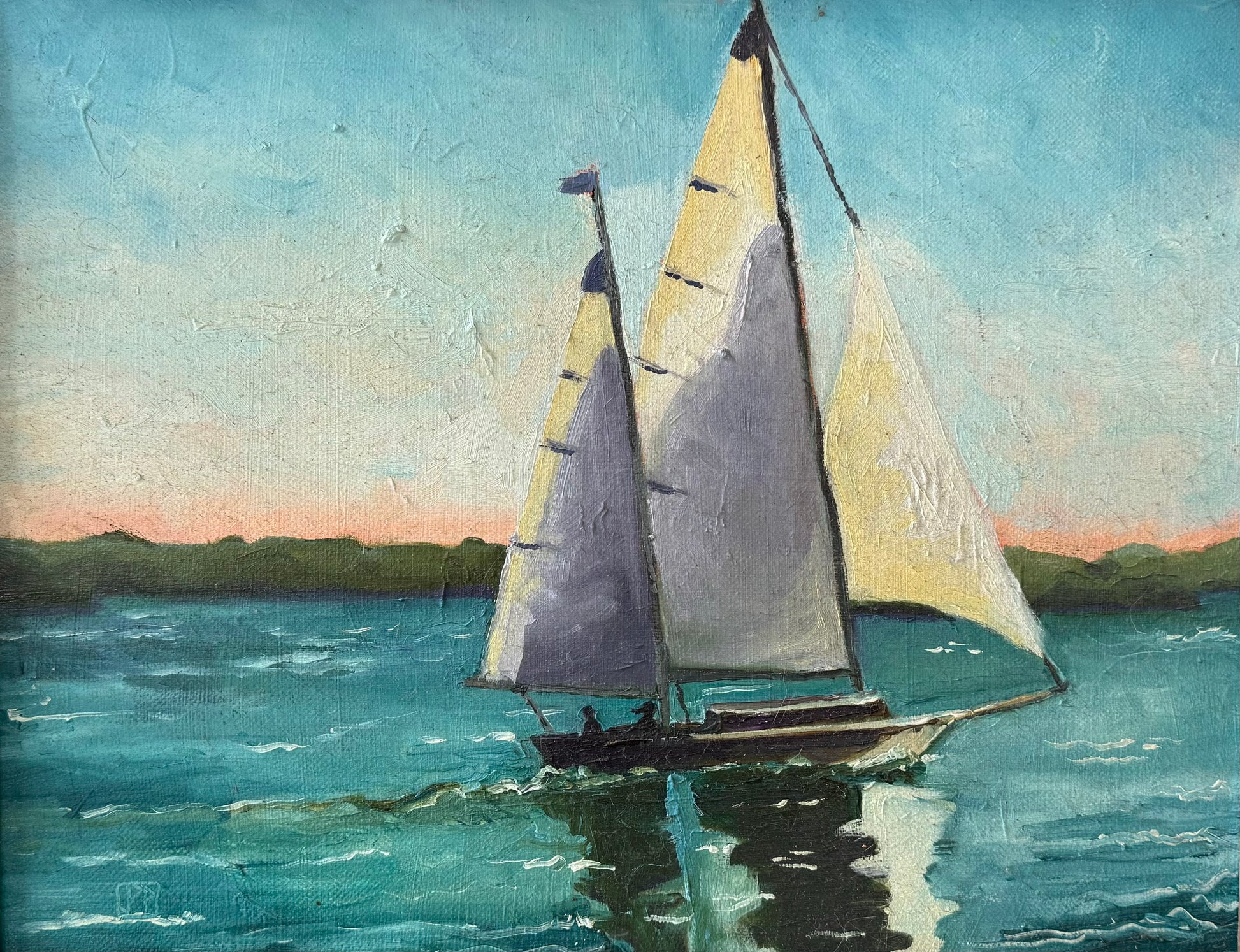 Art Box Gallery End of Day Cruise Jacquelyn Pfaff-Pratt Canvas Jacquelyn Pfaff-Pratt Oil