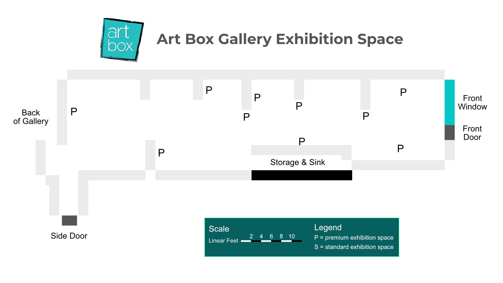 Premium Exhibition Space Diagram for Art Box Gallery