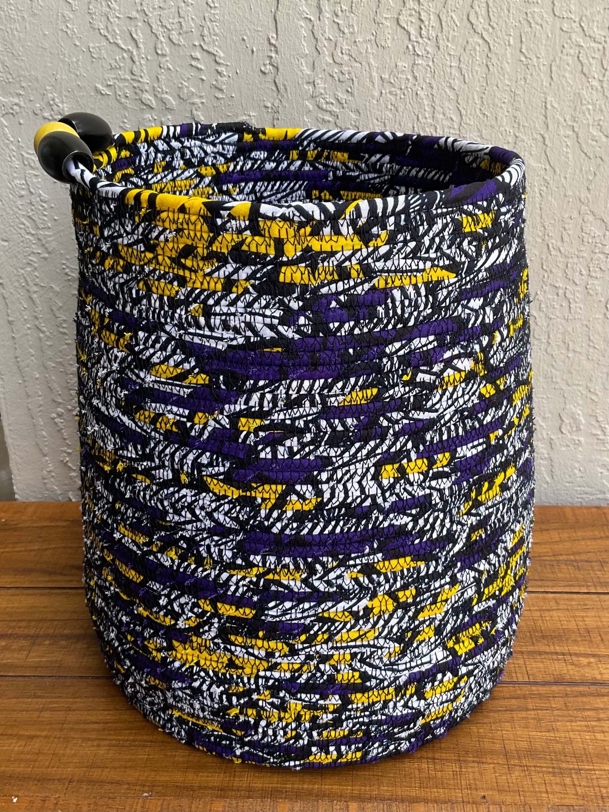 Purple and Yellow Basket - Basket - Janice Rossignol - Art Box Gallery