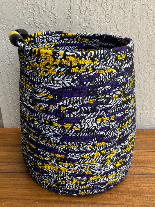 Purple and Yellow Basket - Basket - Janice Rossignol - Art Box Gallery