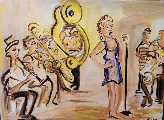 Art Box Gallery Tuba Skinnied Joe Rocco Acrylic Joe Rocco