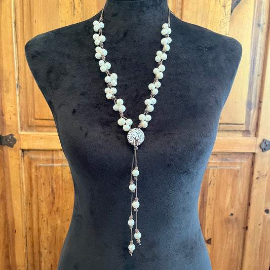 White Pearl Necklace by Christine O'Brien