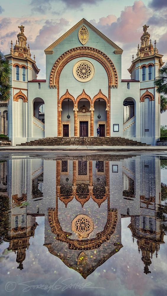 Reflections of Presbyterian Memorial by Stacey Sather | Fine Art Photography on Museum-Quality Canvas | Art Box Gallery | St. Augustine, FL