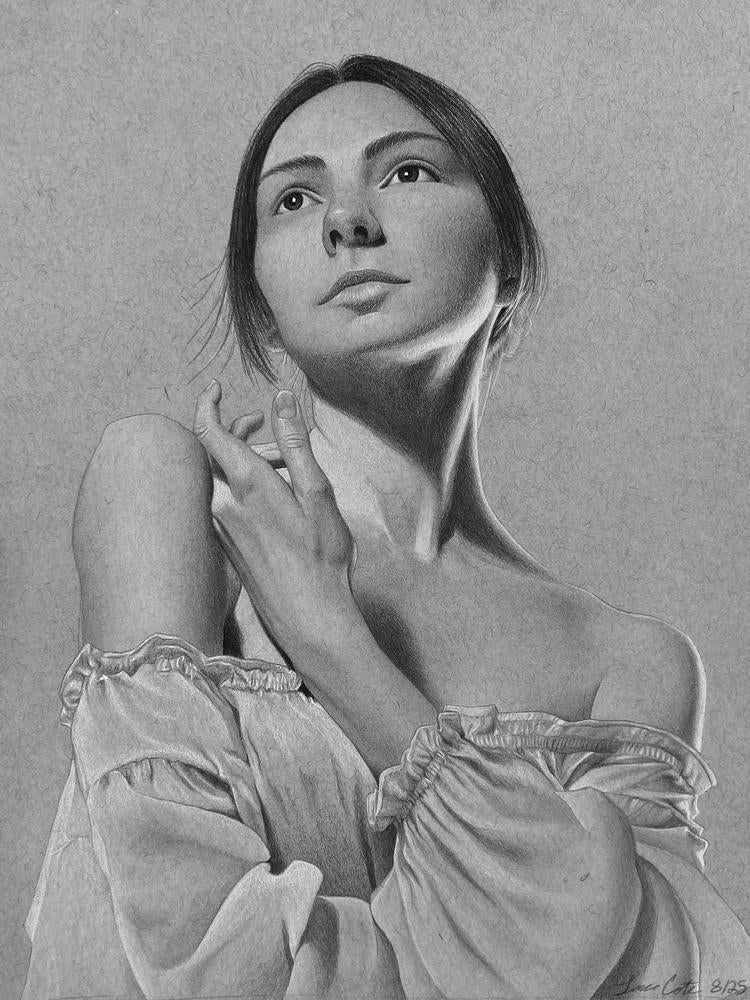 Elegance by Luke Cote | Pencil on 100% Recycled Acid-Free Heavyweight Toned Paper | Art Box Gallery | St. Augustine, FL