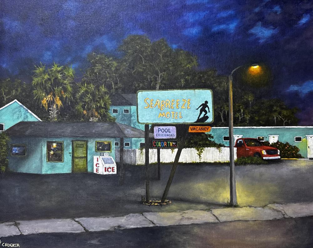 Midnight Seabreeze by Tom Crocker | Oil on Canvas | Art Box Gallery | St. Augustine, FL