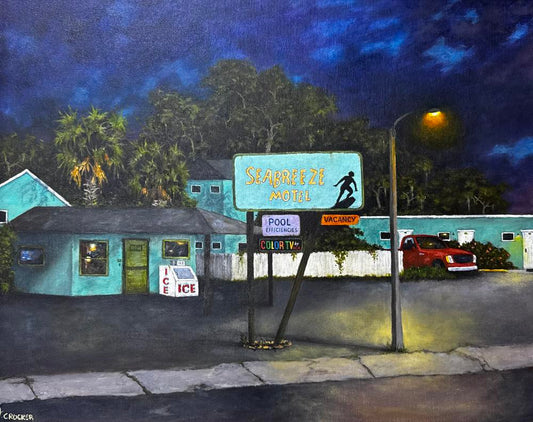 Midnight Seabreeze by Tom Crocker | Oil on Canvas | Art Box Gallery | St. Augustine, FL