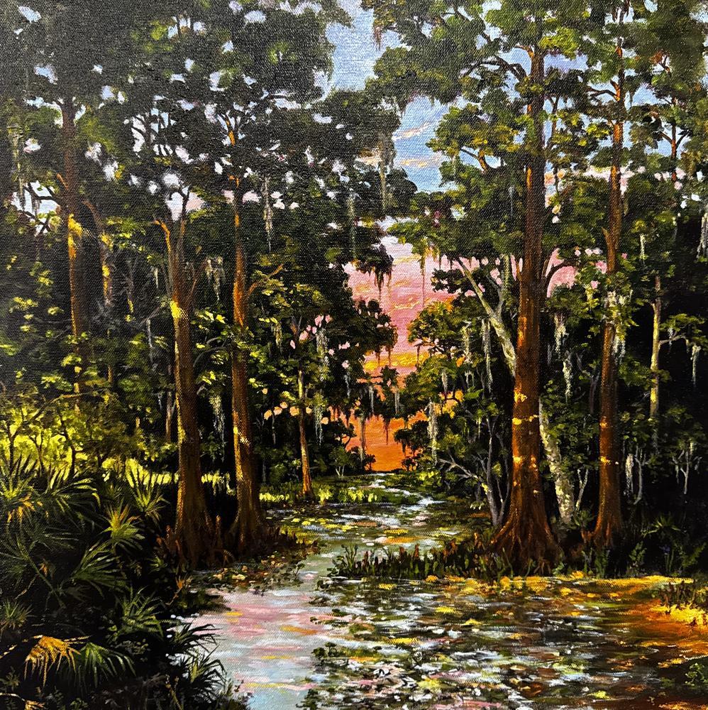 Swamp Shade by Tom Crocker | Oil on Canvas | Art Box Gallery | St. Augustine, FL