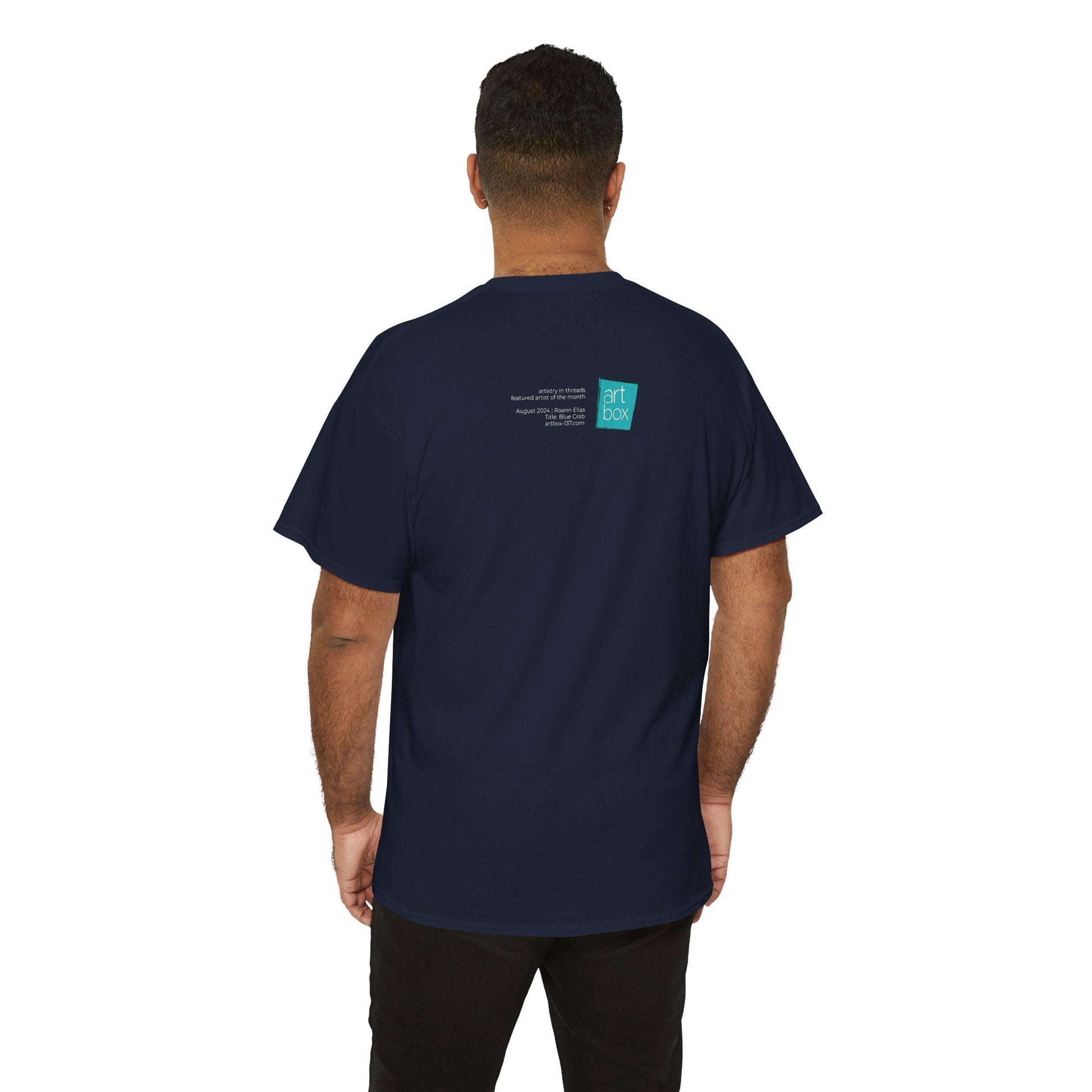 "Blue Crab" Artistry in Threads Series T-Shirt | August 2024 Collection - Printify - Art Box Gallery